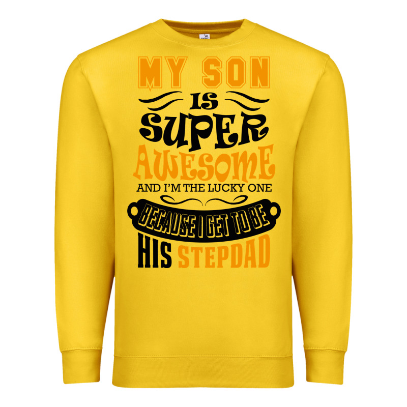 My Son Is Super Awesome His Stepdad Premium Sweatshirt by artisFamous | Teevron