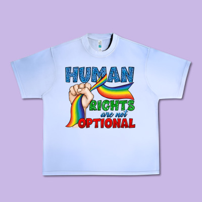 Human Rights Are Not Optional Urban Heavy Tee Designed By Bundleandbundleshop