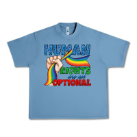 Pebble Blue Human Rights Are Not Optional Urban Heavy Tee - BundleAndBundleShop