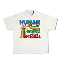 Pistachio Human Rights Are Not Optional Urban Heavy Tee - BundleAndBundleShop