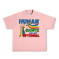 Salmon Human Rights Are Not Optional Urban Heavy Tee - BundleAndBundleShop