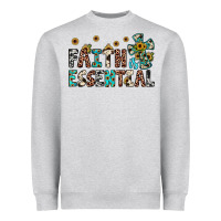 Heather Grey faith is essential Heavyweight Sweatshirt - JahusDesignShop