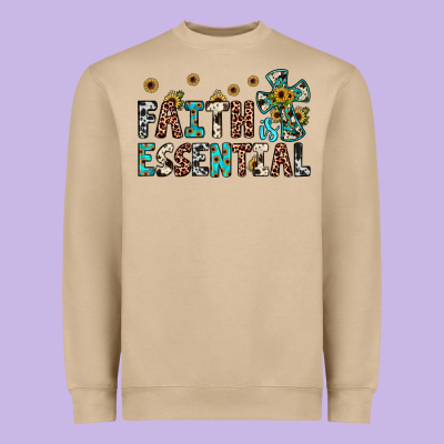Faith Is Essential Heavyweight Sweatshirt Designed By Jahusdesignshop