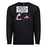 Black polite jaws Premium Sweatshirt - artisFamous