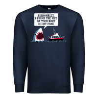 Navy polite jaws Premium Sweatshirt - artisFamous
