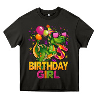 Asphalt 5 rd birthday girl t rex pink Heavy Core Tee - CowGirlArtShop