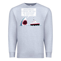 Heather Grey polite jaws Premium Sweatshirt - artisFamous