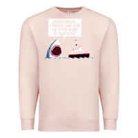 Pale Pink polite jaws Premium Sweatshirt - artisFamous