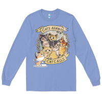 Colony Blue Cats Against Cat Calls Long Sleeve Tee - Bettercallsaul