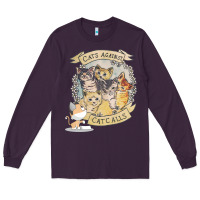 Plum Cats Against Cat Calls Long Sleeve Tee - Bettercallsaul