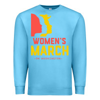 Ocean Blue women march on washington Premium Sweatshirt - artisFamous