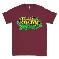 Burgundy Lucky mama mother's day Classic Tee - HowdyJamesFarm