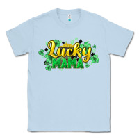 Dusty Blue Lucky mama mother's day Classic Tee - HowdyJamesFarm