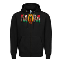 Black mexican flag our lady of guadalupe mom leopard Zipper Hoodie - JahusDesignShop