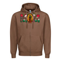 Chestnut mexican flag our lady of guadalupe mom leopard Zipper Hoodie - JahusDesignShop