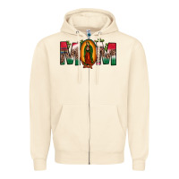 Sandshell mexican flag our lady of guadalupe mom leopard Zipper Hoodie - JahusDesignShop