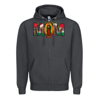 Smoke mexican flag our lady of guadalupe mom leopard Zipper Hoodie - JahusDesignShop