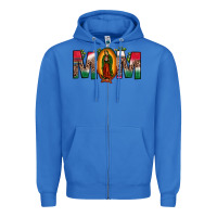 True Royal mexican flag our lady of guadalupe mom leopard Zipper Hoodie - JahusDesignShop