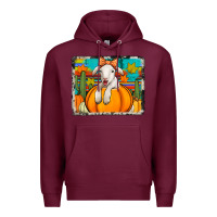 Burgundy autumn sheep in a pumpkin Premium Hoodie - Jasminsmagicworld