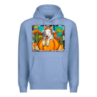 Colony Blue autumn sheep in a pumpkin Premium Hoodie - Jasminsmagicworld