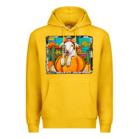 Lemon autumn sheep in a pumpkin Premium Hoodie - Jasminsmagicworld