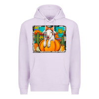 Lilac autumn sheep in a pumpkin Premium Hoodie - Jasminsmagicworld