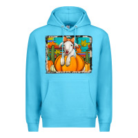 Ocean Blue autumn sheep in a pumpkin Premium Hoodie - Jasminsmagicworld