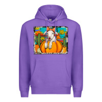 Purple autumn sheep in a pumpkin Premium Hoodie - Jasminsmagicworld