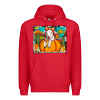 Red autumn sheep in a pumpkin Premium Hoodie - Jasminsmagicworld