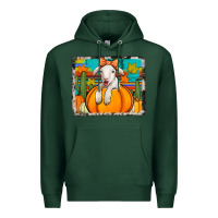 Sports Green autumn sheep in a pumpkin Premium Hoodie - Jasminsmagicworld