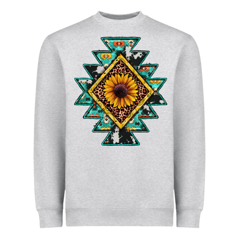 Aztec Leopard Sunflower Heavyweight Sweatshirt by JahusDesignShop | Teevron