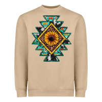 Mushroom aztec leopard sunflower Heavyweight Sweatshirt - JahusDesignShop