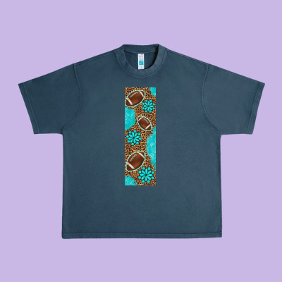 American Football With Leopard Pen Wraps Urban Heavy Tee Designed By Bundleandbundleshop