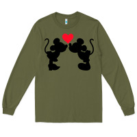Army Green Minnie Mouse Long Sleeve Tee - CowhideDigitalArt