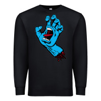 Black santacruz screaming hand Premium Sweatshirt - artisFamous