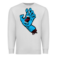 Dove Grey santacruz screaming hand Premium Sweatshirt - artisFamous