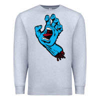 Heather Grey santacruz screaming hand Premium Sweatshirt - artisFamous