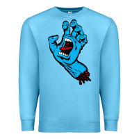 Ocean Blue santacruz screaming hand Premium Sweatshirt - artisFamous