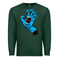 Sports Green santacruz screaming hand Premium Sweatshirt - artisFamous