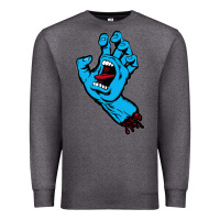 Charcoal Heather santacruz screaming hand Premium Sweatshirt - artisFamous