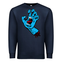 Navy santacruz screaming hand Premium Sweatshirt - artisFamous