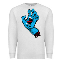 Oatmeal Heather santacruz screaming hand Premium Sweatshirt - artisFamous