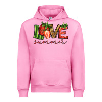 Fuchsia Pink love summer strawberry Urban Hoodie - Jasminsmagicworld