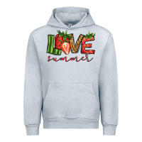 Heather Grey love summer strawberry Urban Hoodie - Jasminsmagicworld