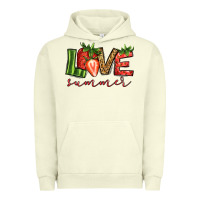 Pigment Pistachio love summer strawberry Urban Hoodie - Jasminsmagicworld