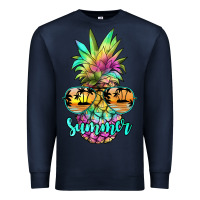 Navy tie dye pineapple, summer Premium Sweatshirt - JahusDesignShop