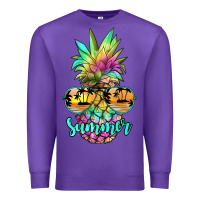Purple tie dye pineapple, summer Premium Sweatshirt - JahusDesignShop