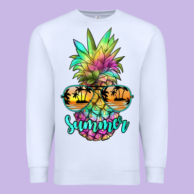 Tie Dye Pineapple, Summer Premium Sweatshirt Designed By Jahusdesignshop