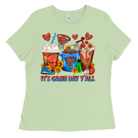 It's Game Day Y'all Basketball Coffee Cups Ladies Tee | Teevron
