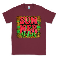 Burgundy summer vibes watermelon leopard background Classic Tee - Jasminsmagicworld